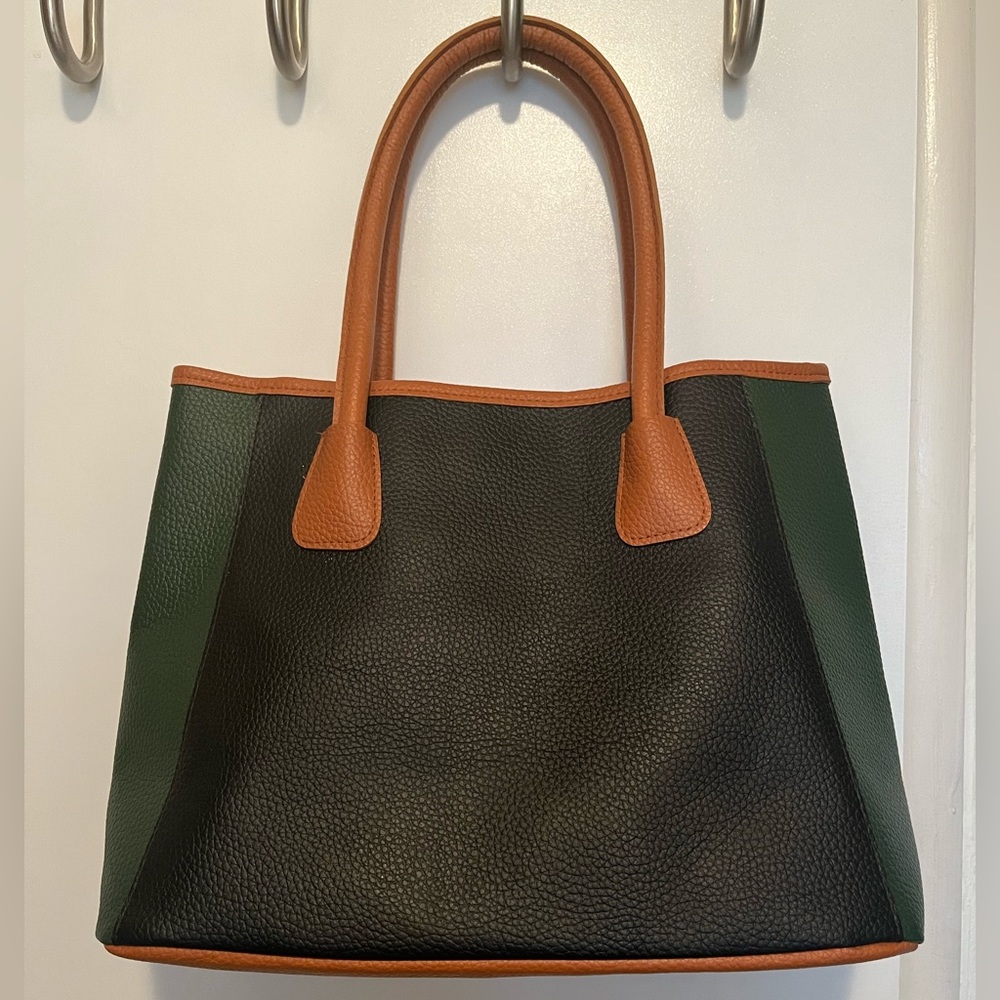 Neiman Marcus faux pebbled leather tote bag
